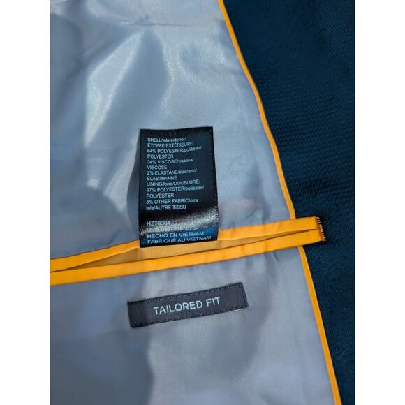 Men's Tailored Fit Blazer -Haggar H26- Blue Size 48RRR NWOT - Picture 9 of 11